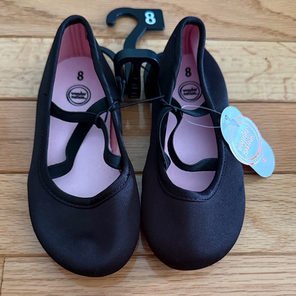 Wonder Nation Black Kids Dress Shoes